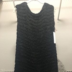Robert Rodriguez Black Fringe Dress